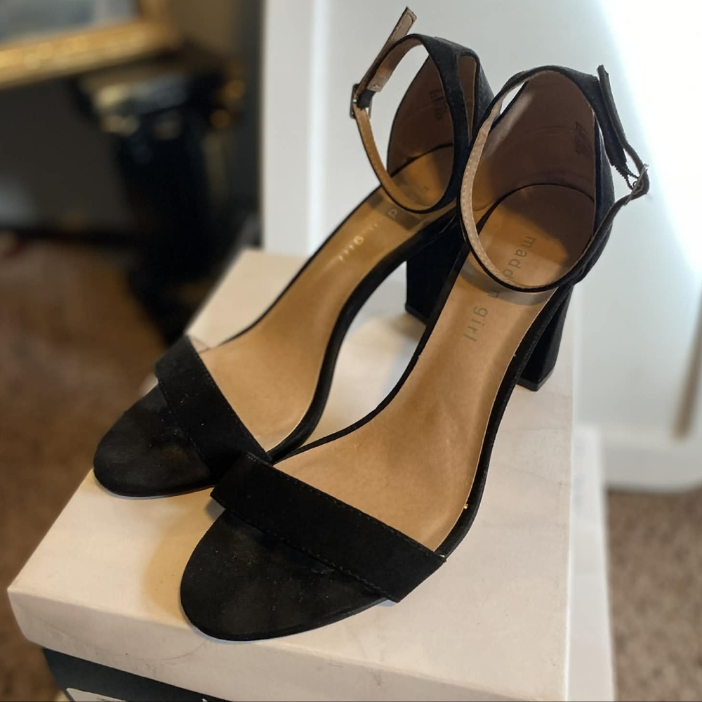 Madden Girl Elegant Black Block Heels